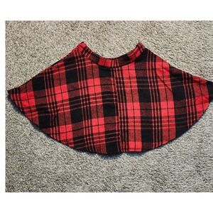 SHEIN Red Black Plaid Flannel‎ A-Line Mini Skirt Women's Size M